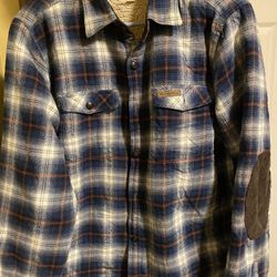 Field And Stream Flannel Fleece Lined Shirt M