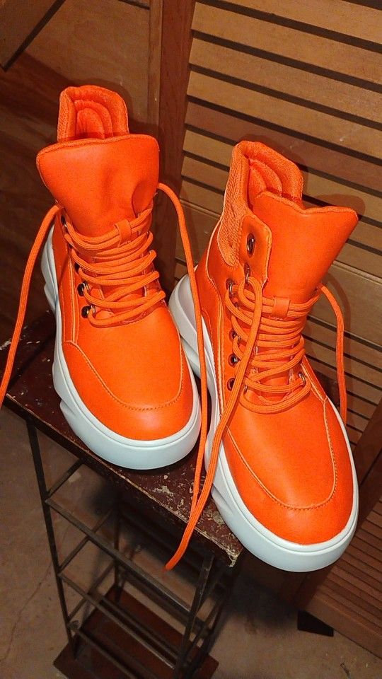 Orange Orca Boots Sneakers