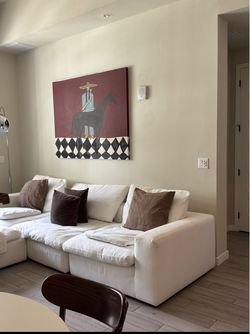 4-Piece White Cloud Couch City Furniture (Nixon)