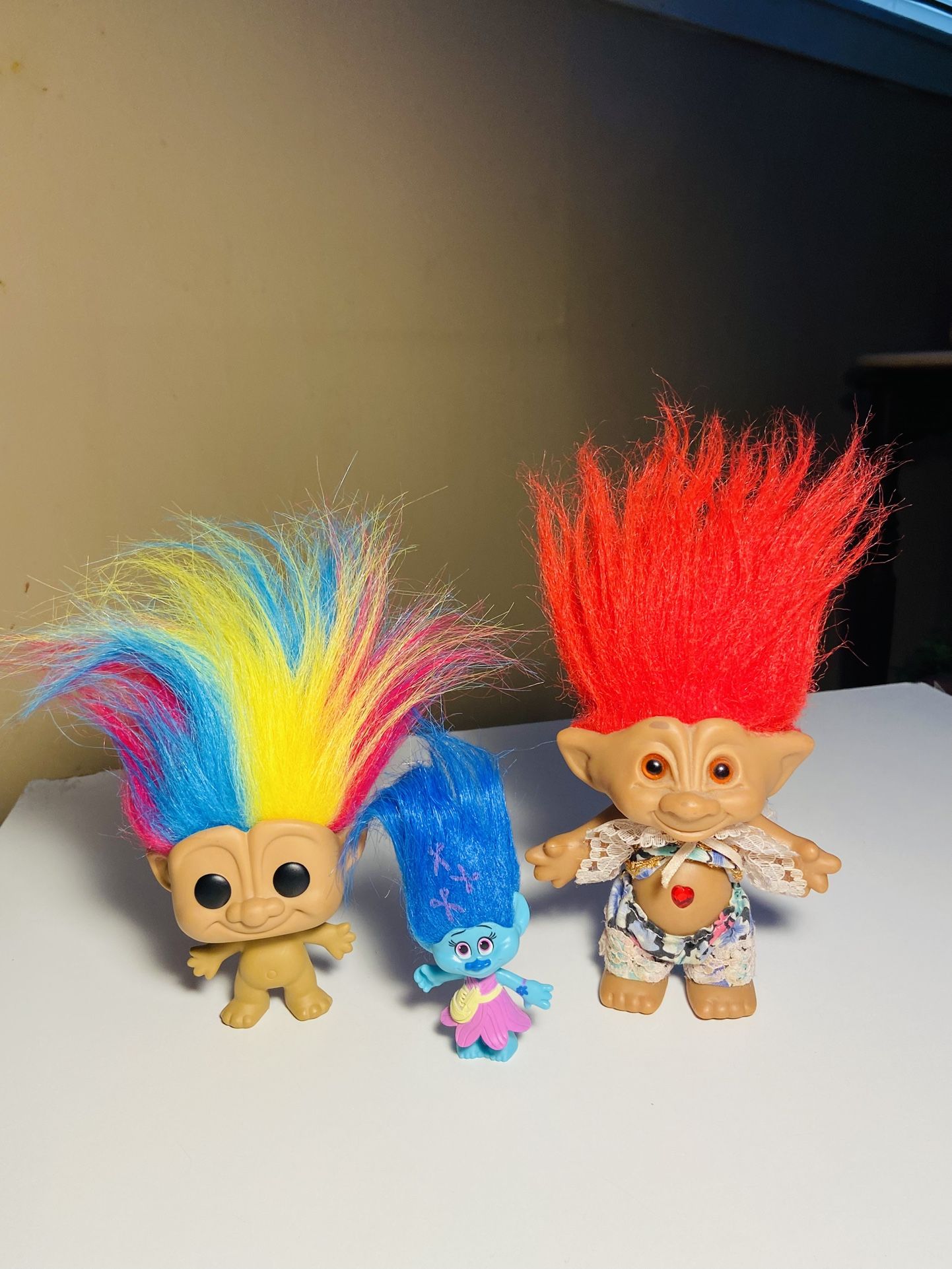 3 Beautiful Troll Dolls. A Great Gift Or Addition To Your Collection