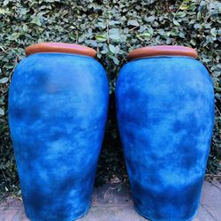 Set of 2 Extra Large Jar Pot Planters 