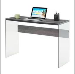 Glass and Wood Modern Desk