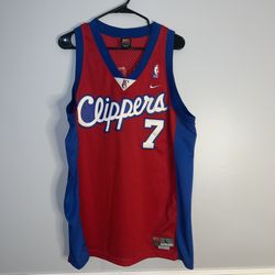 Vintage Los Angeles Clippers Basketball Jersey Mens Large Red Lamar Odom Nike