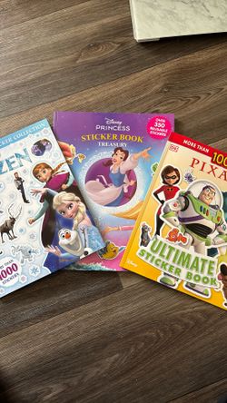Kids Sticker Books Disney Princess & Pixar