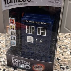 Yahtzee Doctor Who 50th Anniversary Collector's Edition TARDIS Dice Cup Game