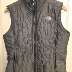 The North Face Women's Black Quilted Vest (Size Medium) - Unique Floral...