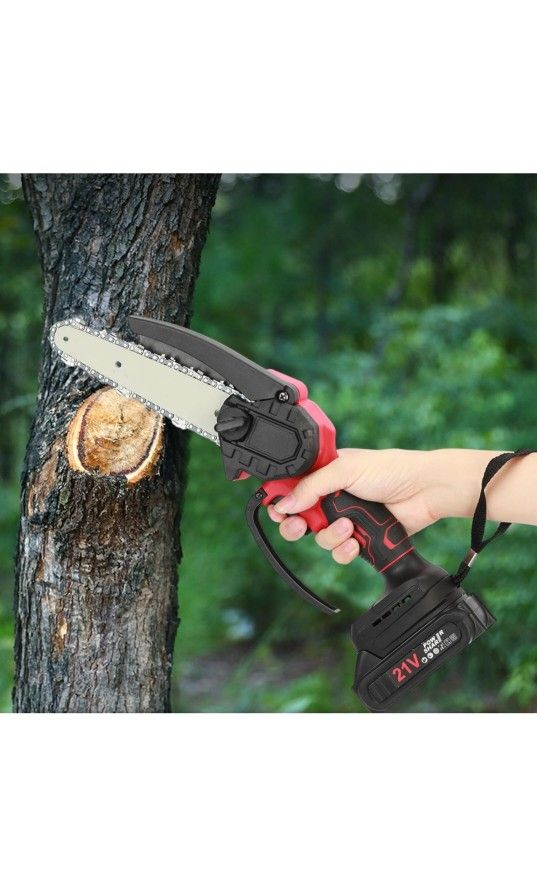 Mini Chainsaw Cordless,550W Electric Chain Saw Battery Powered,21V