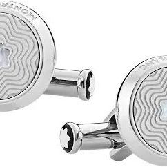 Montblanc Men's Stainless Steel Mother-of-Pearl Star Cufflinks