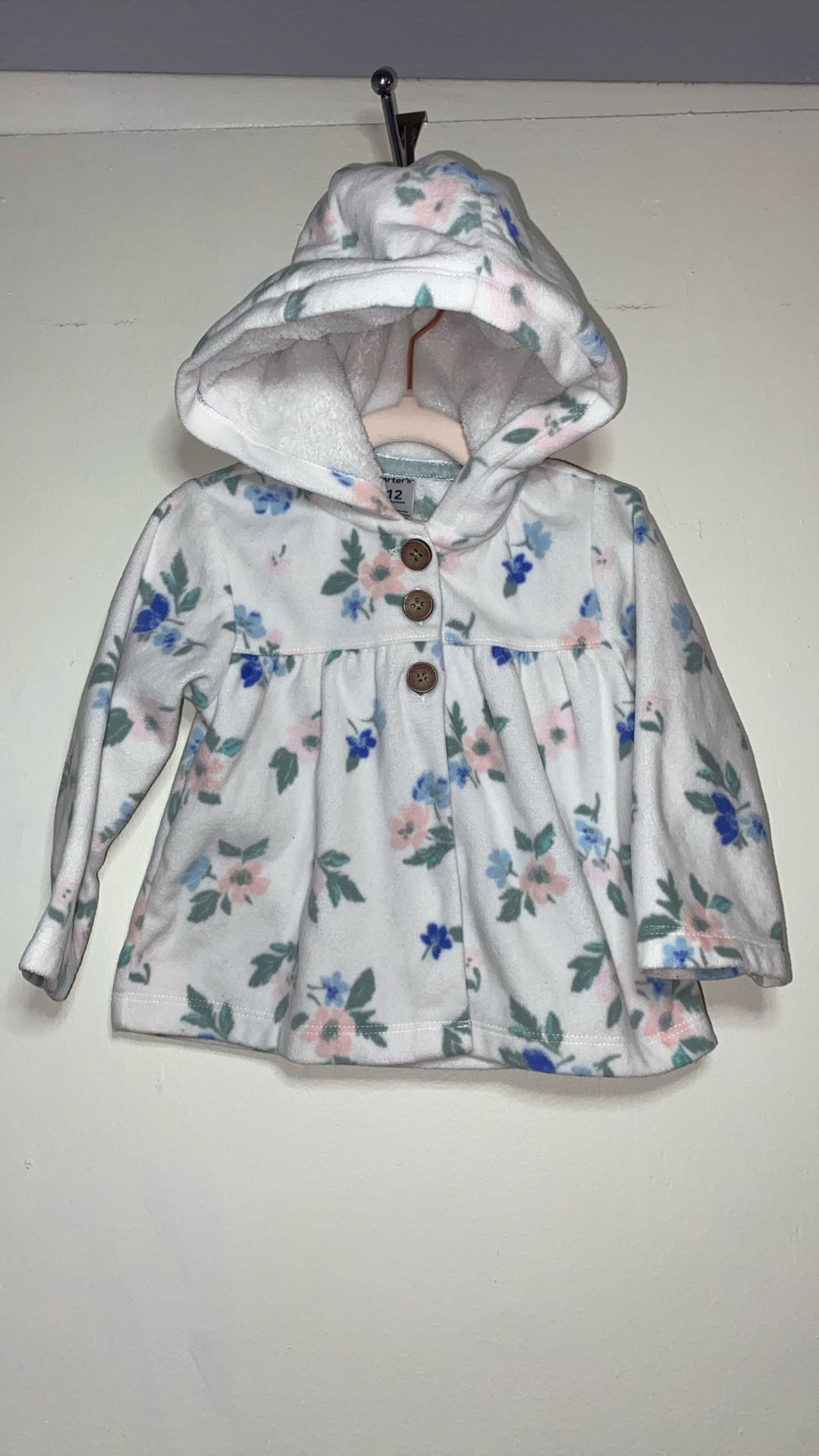 Baby Girl Hooded Fleece / Sacó Con Capucha