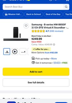 Samsung B650F Soundbar with Subwoofer - 3.1ch -