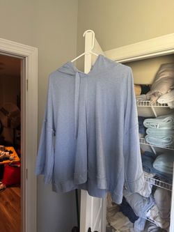 Light Blue Oversized Pullover Hoodie