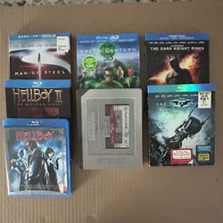 “BLU RAY” Lot:(7) Movies. Batman, Hellboy, Green Lantern, Superman, Metal Jacket-Guardians! MINT!!!😎