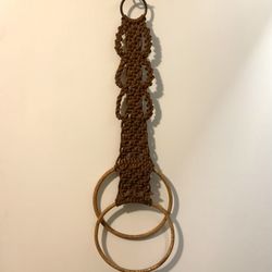 Vintage Macramé Towel Holder
