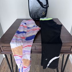Two Pairs of Lululemon Size: 4/Small Leggings + Free Tote