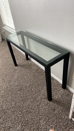 Glass entry table