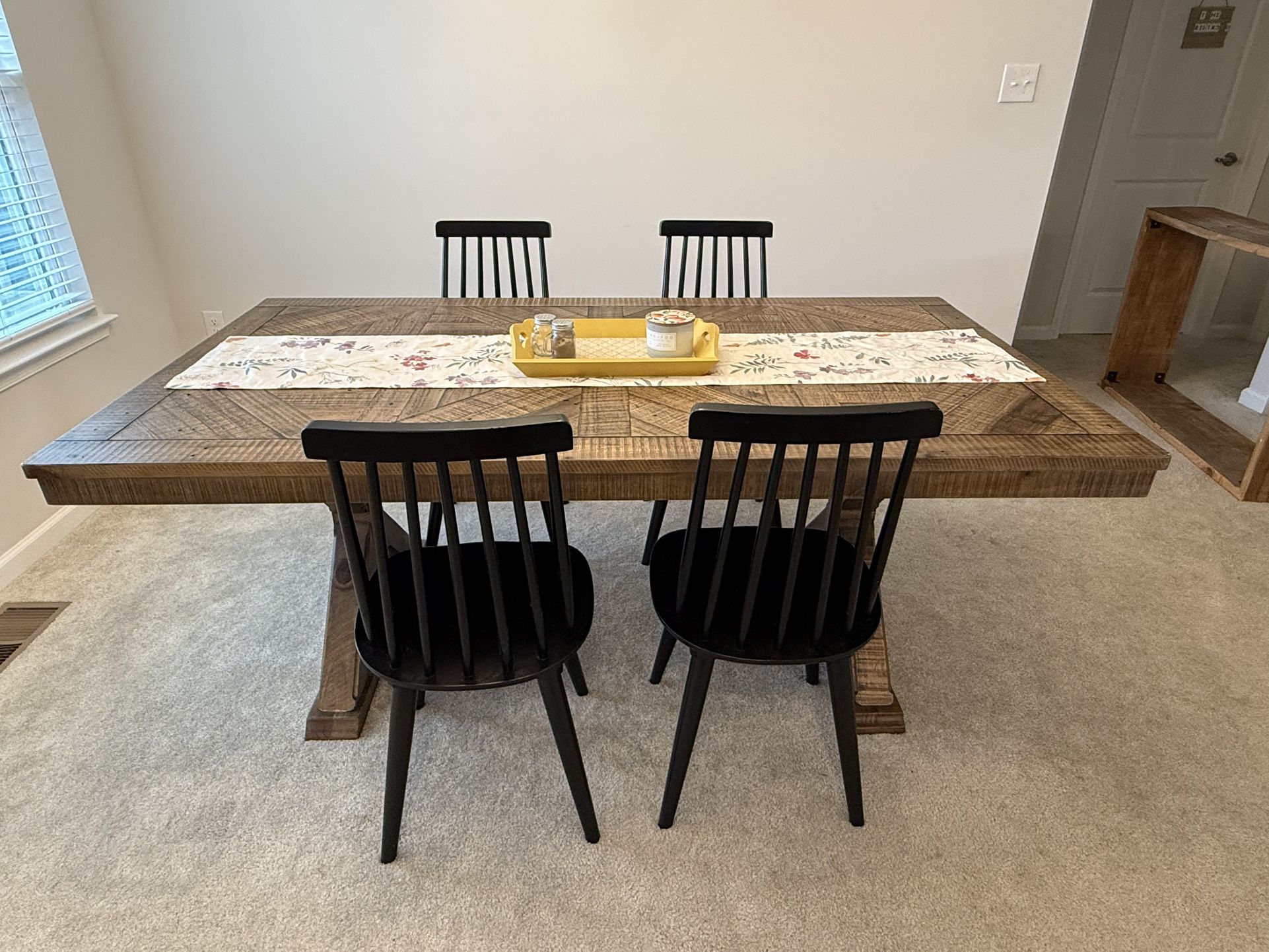 Grindleburg rectangle dining table, light wood