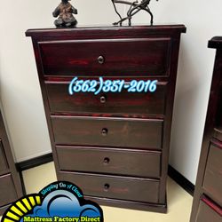 Five Drawer Cherry Pinewood Dresser Cajonera Comoda