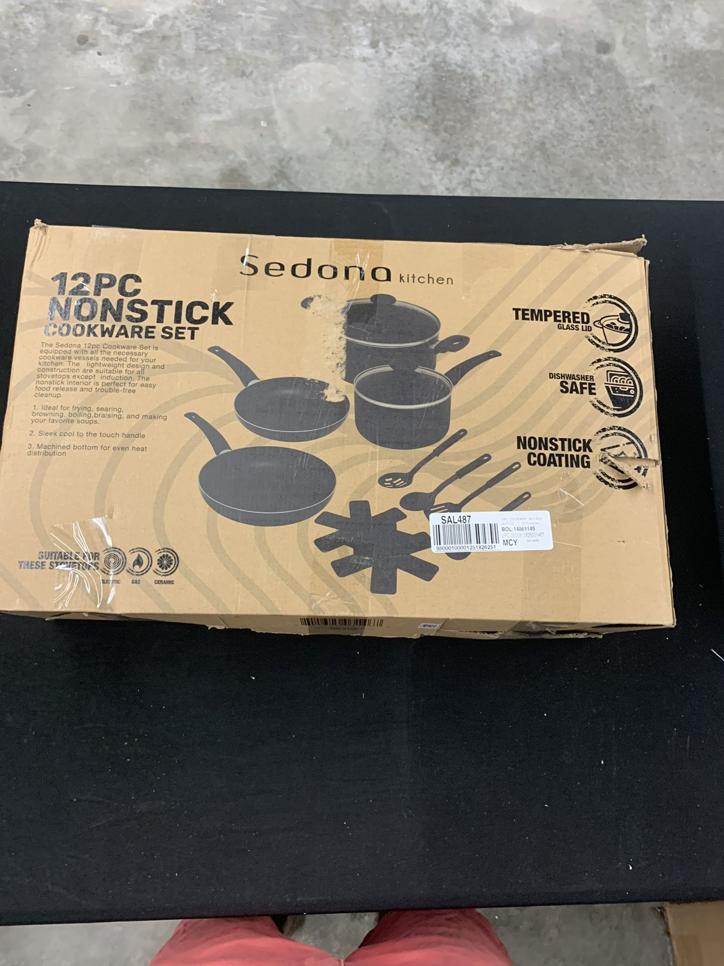 Sedona kitchen 12PC NONSTICK COOKWARE SET