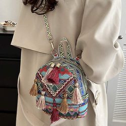 Handbag Knitted Shoulder Bag Unique High-End Mini Backpack