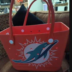 Miami Dolphins Foco *Big" Logo Print Tailgate Tote Bag Brand new w tags! Rare!