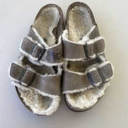 Grey birkenstocks size 43