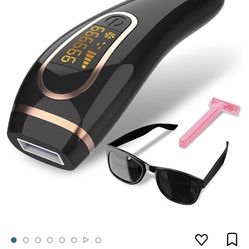 Hair Removal for Women Men - Permanent Painless At-Home Hair Remover Device for Whole Body Use, 999,999 Unlimited Flashes, Black
