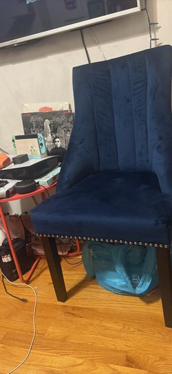 Navy Velvet Dining/Accent Chair - Originally from Wayfair