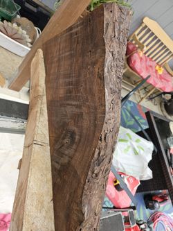 Walnut Slab Shelves 