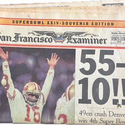 49er Super Bowl News Paper