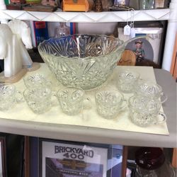 12” Punch Bowl/ 8 Cups