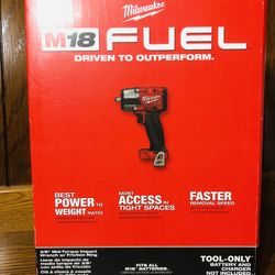 Milwaukee M18 FUEL 3/8” Mid-Torque Impact Wrench.❌PRICE IS FIRM❌PRECIO FIRME❌.