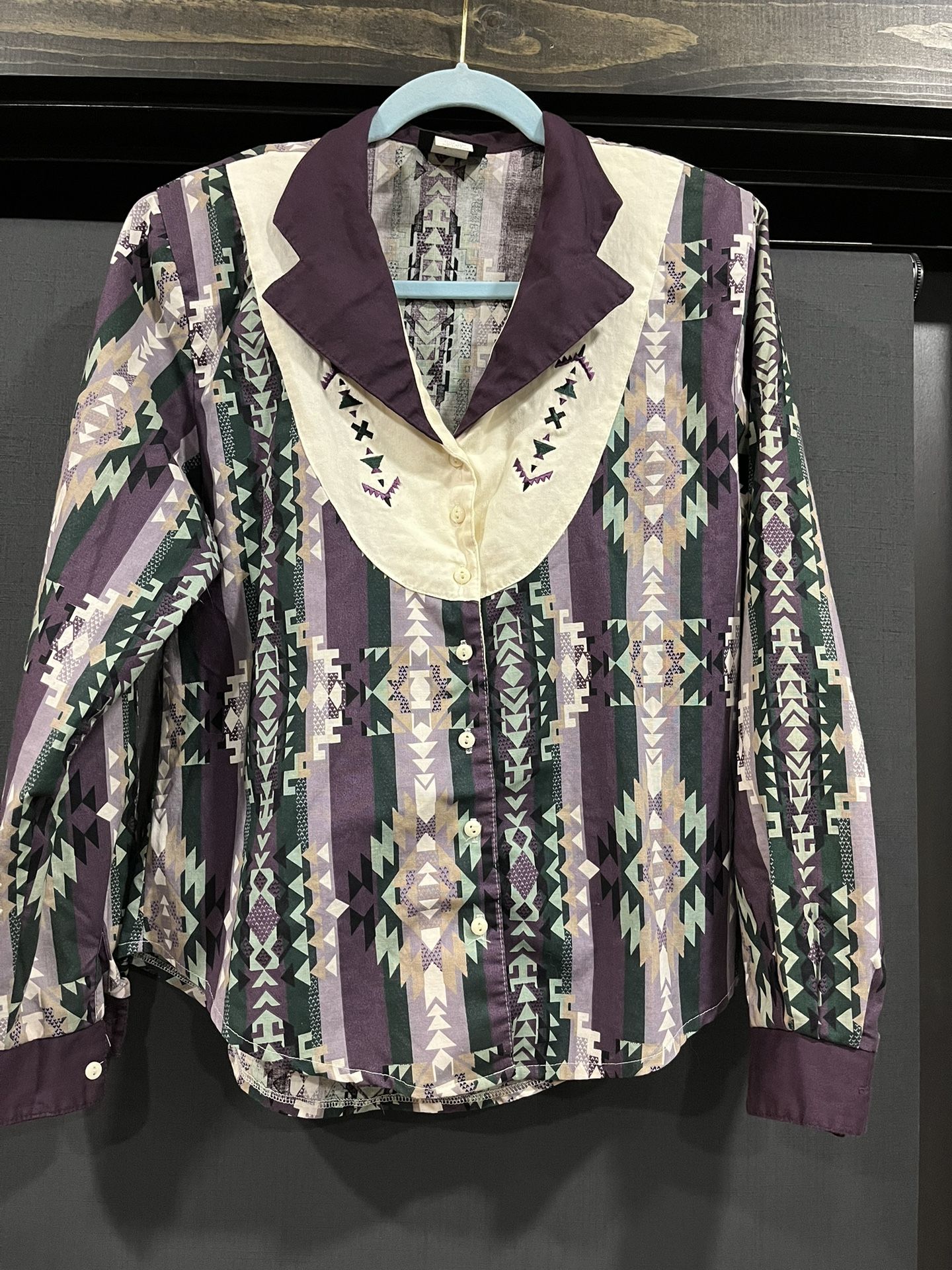 Vintage Rough Rider Women’s Western Shirt With Shoulder Pads