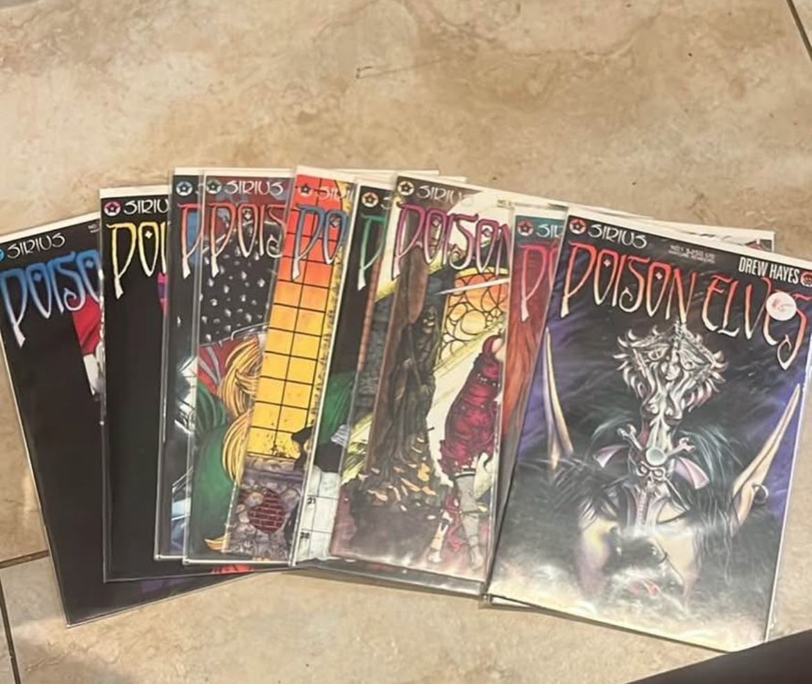Poison Elves comics issue 1 thru 8 and 14