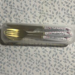 Hello Kitty Sanrio 3 Pc Travel Cutlery Set With Case