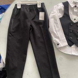 Boys 4t Tuxedo And Dress Shirt W Vest Pants Dress Shirts