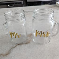 Mr. & Mrs. Glass Jars - Wedding Decor