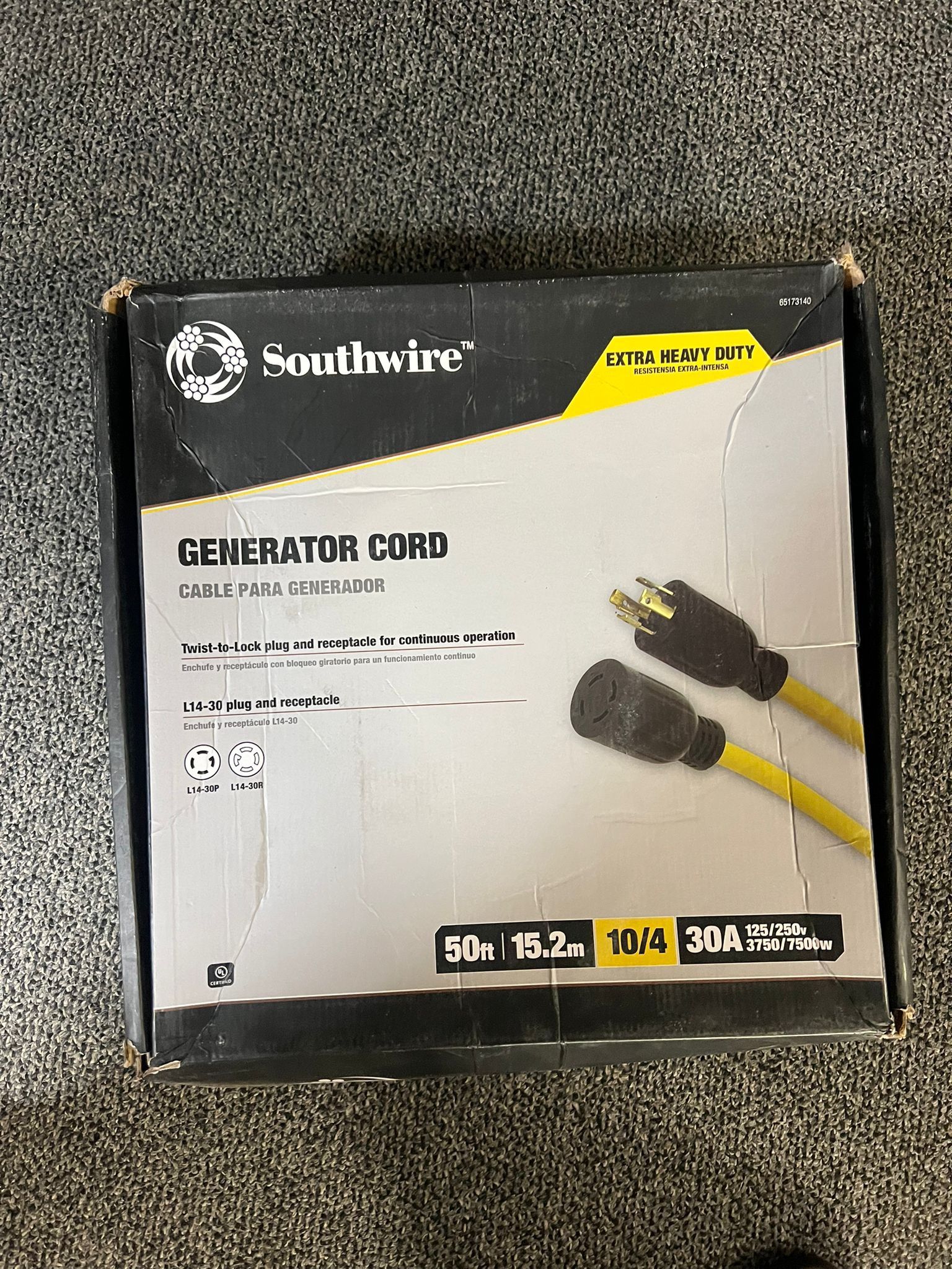 5 Unite Southwire 30-Amp (L14-30) Generator Cord, model (contact info removed)0