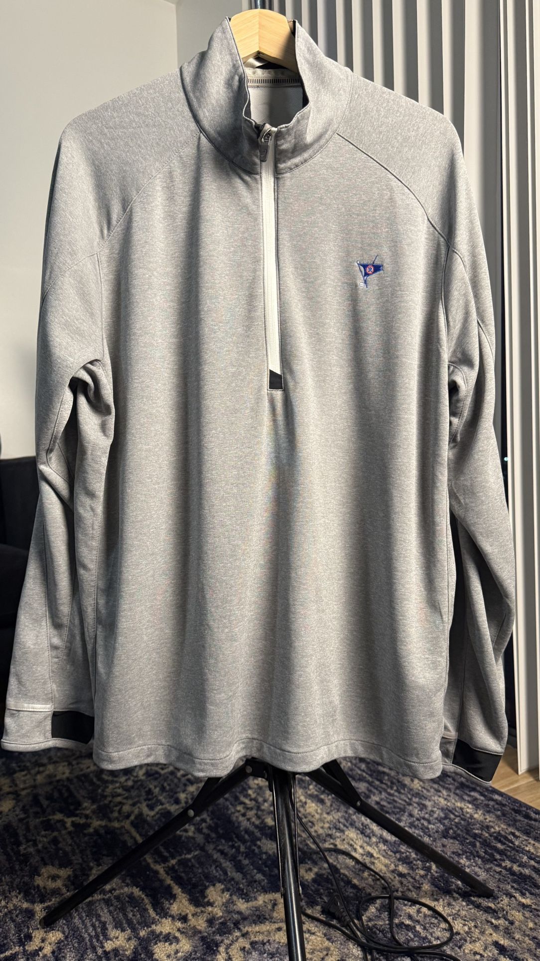 Grey TravisMathew 1/4 Zip Pullover “Old Buddy” Golf Sweatshirt – Size XL
