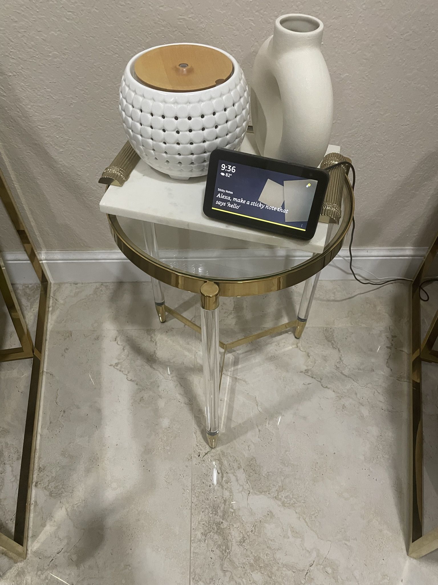 Glam Gold And Gadd Entry And Side Table.