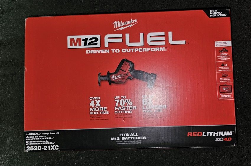 Milwaukee
M12 FUEL 12V Lithium-Ion Brushless Cordless HACKZALL Reciprocating Saw Kit w/ One 4.0Ah Batteries Charger & Tool Bag