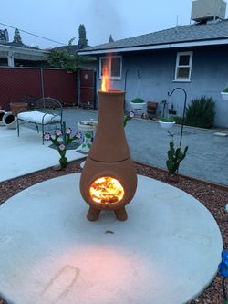 Fire 🔥 Chimney Outside Outdoor Heaters Fire Pit