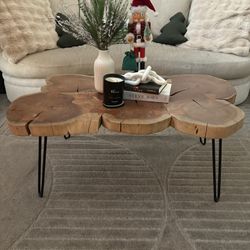 Wood Coffee Table And End Table