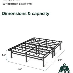New Zinus Super Heavy Duty Queen Bed Frame foldable 