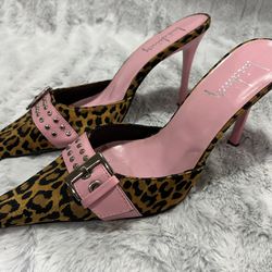 Low Heel Dress Shoe “Leopard & Pink” 7.5