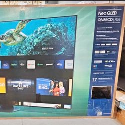 75 Samsung Smart 4K QN90 Hdtv $55 On  financing free delivery six month warranty