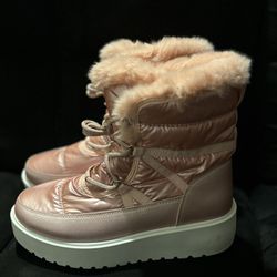 Pink Fur Boots 