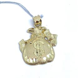 10Kt Yellow Gold Money Bag Pendant 1.90g 200226/31