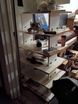 White Wood Freestanding Shelving Unit