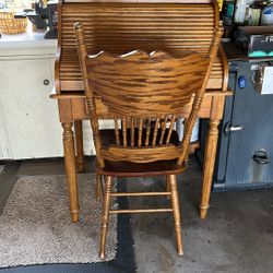 Secretary Roll Top Desk & Chair