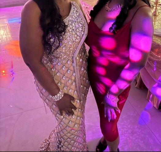 Rhinestone Beaded Dress